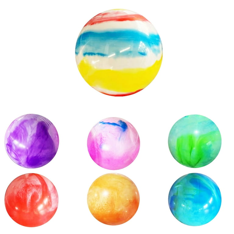 lsiaeian 4Pcs 15 Inch Marbleized Bouncy Balls Large Size Ball
