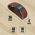thumbnail image 5 of POWERTEC 10PK 4 x 36 Inch Sanding Belts, 40 Grit Aluminum Oxide Belt Sander Sanding Belt, Sandpaper for Belt and Disc Sander, 110620, 5 of 7
