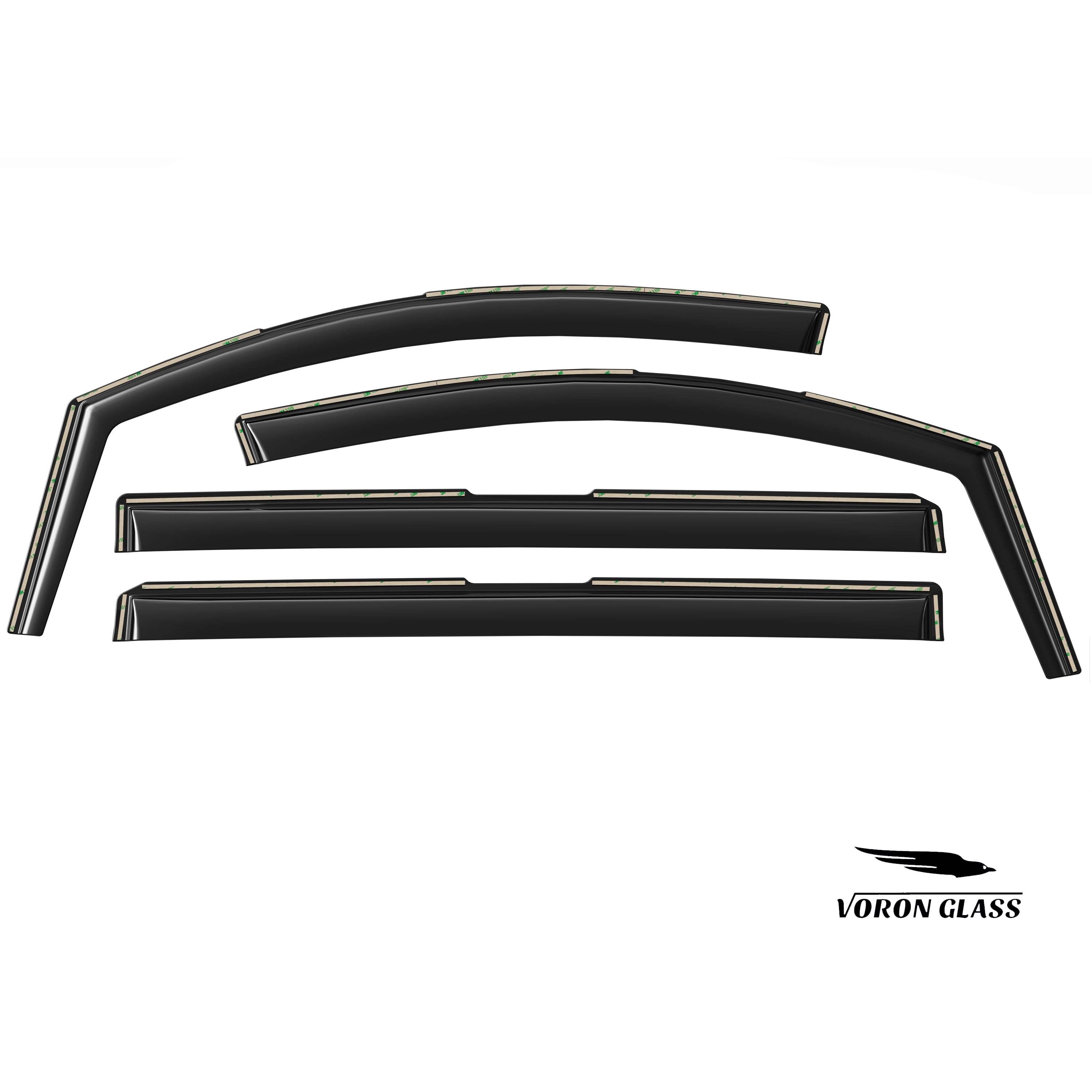 Voron Glass in-Channel Extra Durable Rain Guards for Toyota Sienna 2011-2020, Window Deflectors, Vent Window Visors, 4 Pieces - 200526