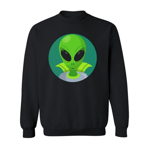 Big Eyed Alien Design Sweatshirt Men -Image by Shutterstock, Male XX-Large