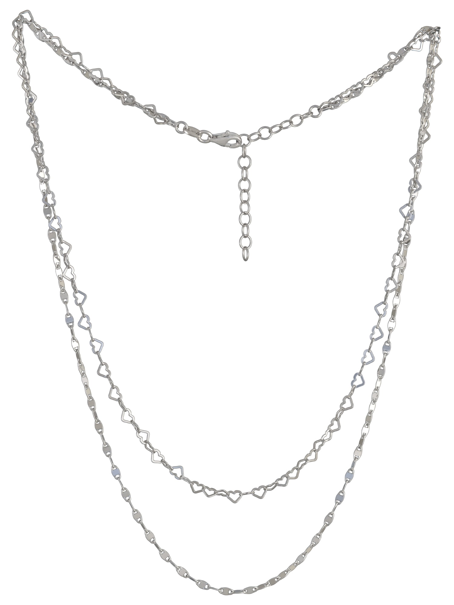 Brilliance Fine Jw Ss Bfj 2strand Hrt Mrr Neck 16``+2``