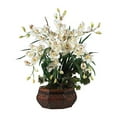 thumbnail image 2 of Nearly Natural Large Cymbidium Silk Flower Arrangement, White, 2 of 3