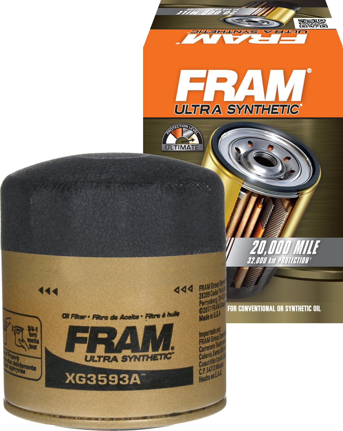 FRAM Ultra Synthetic Oil Filter, XG3593A