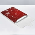 thumbnail image 2 of Leather Laptop Sleeve, Padded Case, Thin Portable Bag - Compatible with 13 inch laptops or MacBook Air Pro 13 2016 or later - Horizontal, Elegant Red Christmas with Snowflake, 2 of 5