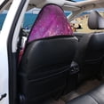 thumbnail image 5 of POLERO Purple Starry Forest Pattern Terry Cloth Car Seat Cover Washable, for Van Automotive Front Seat Suitable for Cars Trucks, 5 of 7