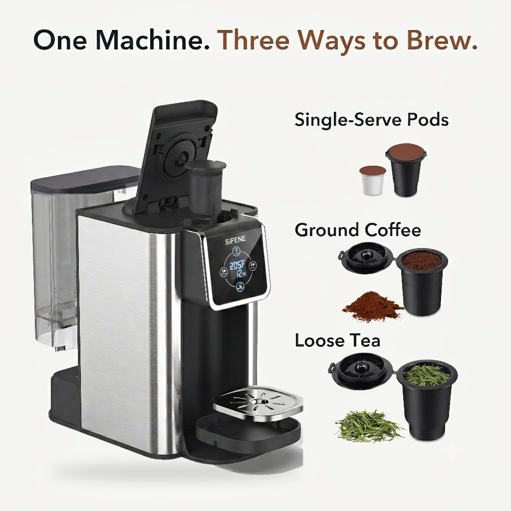 SiFENE 3-in-1 Single Serve Coffee Maker photo 5