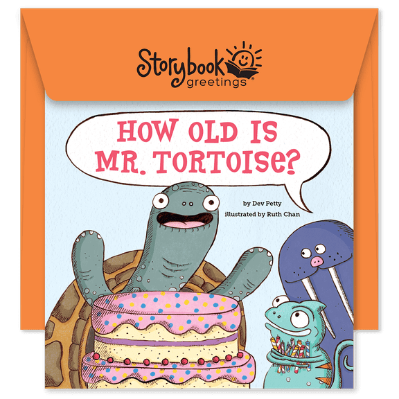 Storybook Greetings How Old Is Mr. Tortoise with Envelope