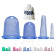 thumbnail image 4 of Mini taza ventosa de vacío tazas de masaje conjuntos de ventosas faciales para el cuerpo y la cara, relajación, Anti-envejecimiento, Anti-celulitis - Verde (4 juegos) Zulema Aspiración de silicona al vacío, 4 of 6