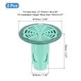 thumbnail image 2 of Uxcell Shower Floor Drain Backflow Preventer, Valve Sewer Core Hair Catcher, Green 2 Pack, 2 of 6