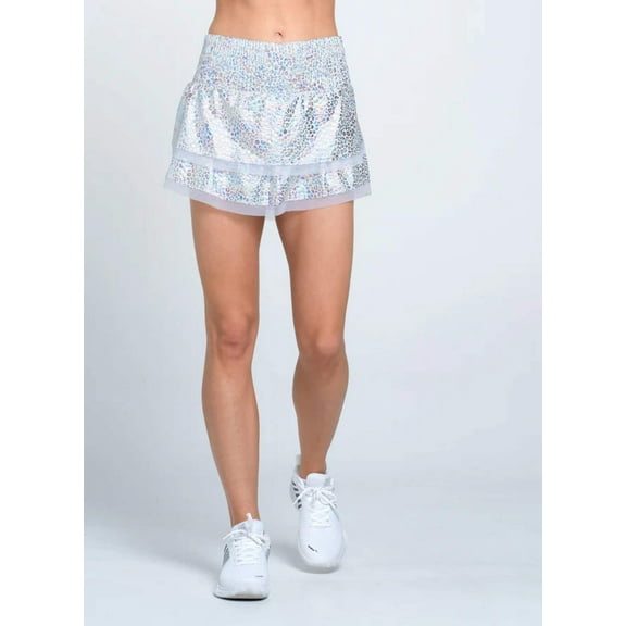 Women's Lucky in Love High Waist Rainbow Leopard 13.5" Skirt