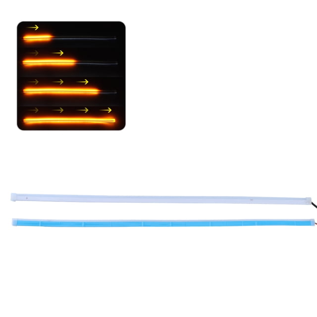 LED 2pcs LED Daytime Running Light secuencial Señal Flexilla Cadena 60 cm / 23.6in