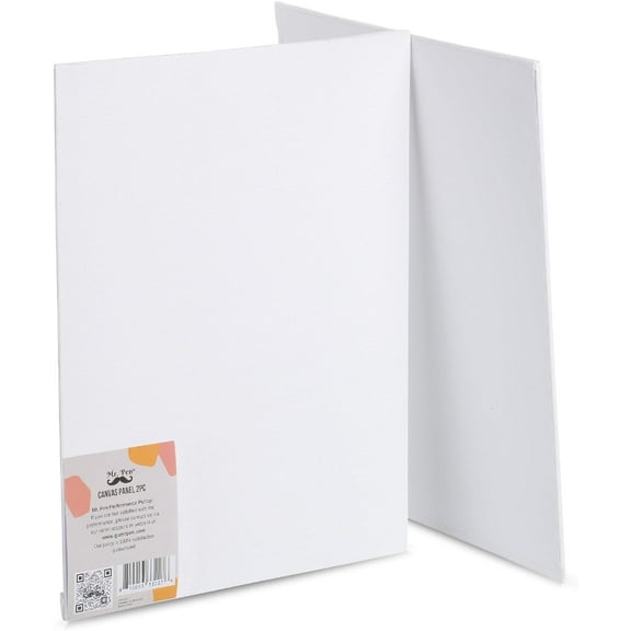 Mr. Pen- Canvas Panels, 2 Pack, 9x12 Inches, Triple Primed for Oil & Acrylic Paints, Canvas Boards for Painting