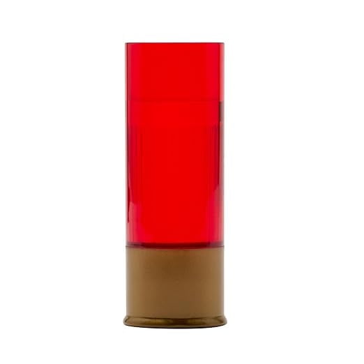 GET Heavy-Duty Shotgun Shell Plastic Shot Glass, 1.5 Ounce, Red (12 Pack)