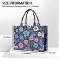 thumbnail image 3 of Large Capacity Tote Bag,Pioneer Flower Floral Print Pattern Handbag Fashion Luxury Tote Bag,15.7"x13"x 5.1" Inches,Laptop Compatible, 3 of 6