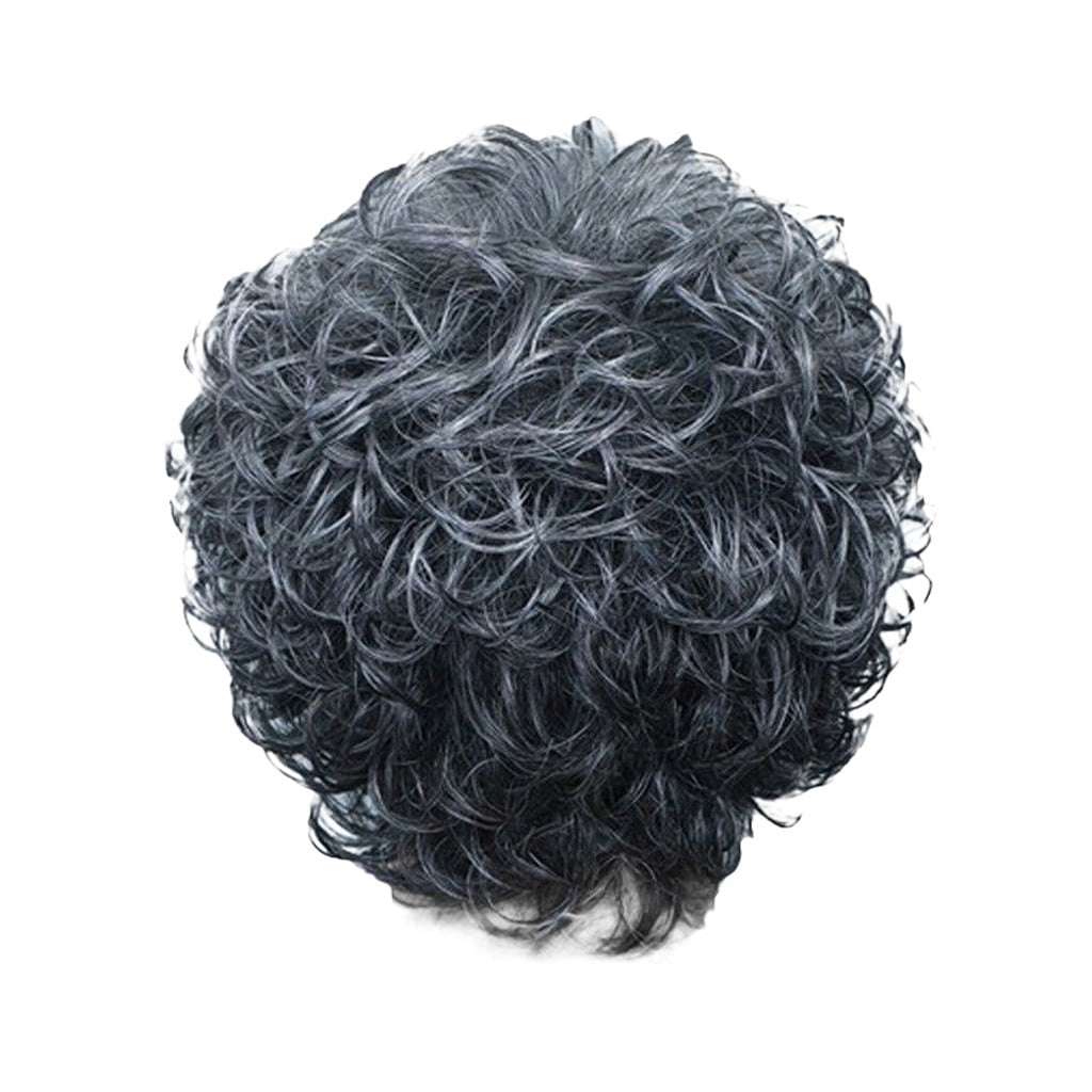 UTOURS Human Hair Wigs For Women Black Color Natural Lace Hair Fashion Women's Sexy Full Bangs Wig Short Wig Curly Wig Stylin