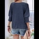 thumbnail image 2 of Blusa Informal con Cuello Redondo y Ligera para Mujer, Color Azul Oscuro, Talla S, 2 of 7