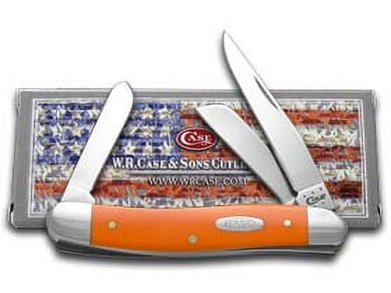 Case Smooth Orange Synthetic Medium Stockman Knife 80509