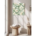 thumbnail image 3 of White Floral Canvas Wall Art, Watercolor Flower Sage Green Background Framed Wall Decor Modern Artwork Prints Painting for Living Room, Bedroom, Kitchen & Cafe Decor 8x8 Inch, 3 of 9