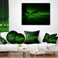 thumbnail image 4 of Designart Blurred Bright Green Lights - Landscape Photo Throw Pillow - 12x20, 4 of 5
