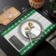 thumbnail image 6 of Placemats Set of 4, Saint Patrick Gnome with Clover Green Plaid Washable Burlap & Cotton Placemats for Kitchen Dining Table Holiday Home Decoration, 6 of 6
