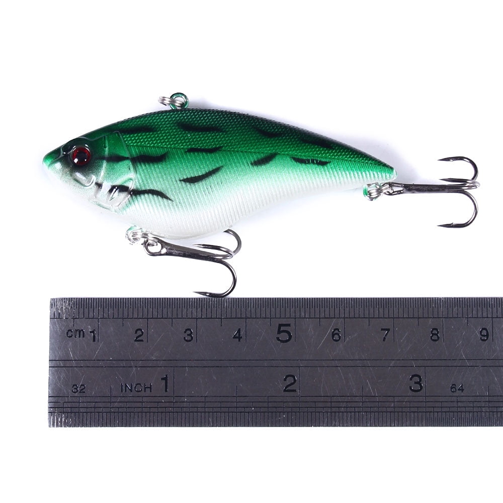 HENGJIA 10 Pack Lipless Crankbaits for Bass Fishing Lures, Sinking Deep Diving Crank Bait, Large VIB Hard Baits Fishing Jigs for Freshwater and Saltwater Bass, Trout, Perch, Walleye