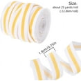 thumbnail image 2 of 1 Roll Polyester Ribbon Single Face Velvet Ribbon Binary Colour Striped Pattern Yellow 3/4 inch(19mm) 25yards/roll(22.86m/roll), 2 of 8
