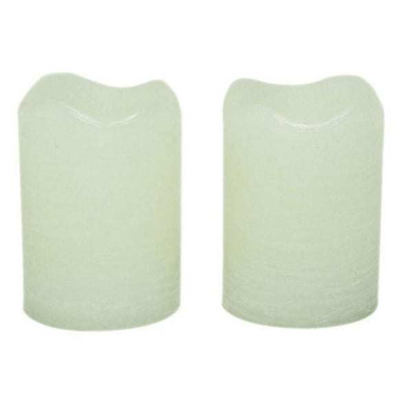 Bougies Votives LED - Crème, 2 Pouces x 2.5 Pouces, Lot de 2