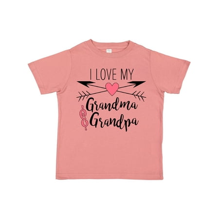 

Inktastic I Love My Grandma and Grandpa Heart and Arrows Gift Toddler Boy or Toddler Girl T-Shirt
