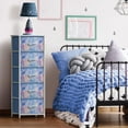 thumbnail image 2 of Sorbus Narrow 5-Drawer Dresser Nightstand, Tie-Dye Pink, Steel Frame, Wood Top, 2 of 5