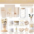 thumbnail image 3 of SPA Gift Basket for Women, 10 Pcs Self Care Kit with Rose in Glass Dome & Affirmation Cards, Teen Girl Gifts Trendy Stuff Set, Birthday Mothers Day Get Well Gift for Mom Her, Beige, 3 of 9