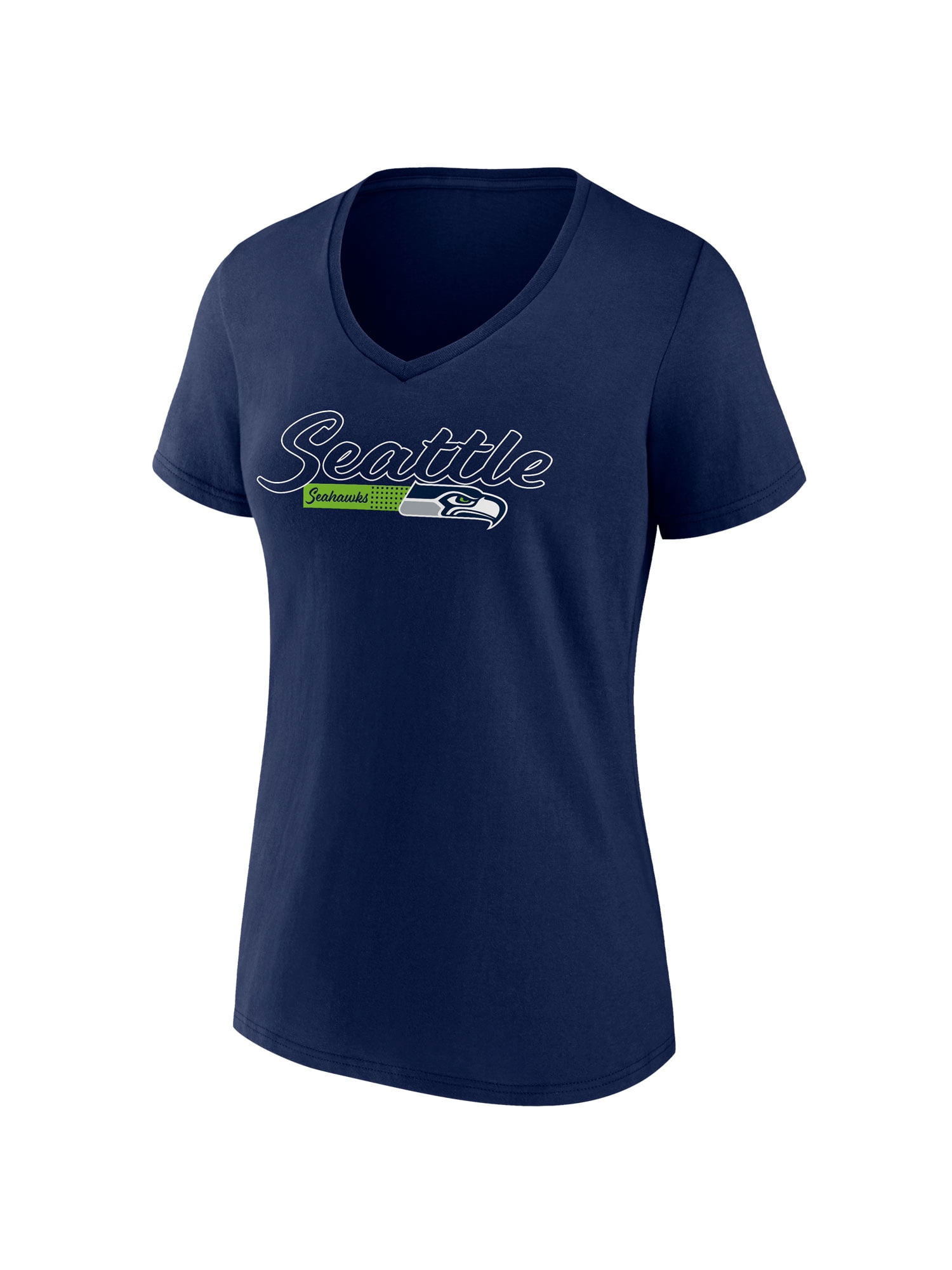 NFL Seattle Seahawks Women's Cotton Navy Short Sleeve T-Shirt