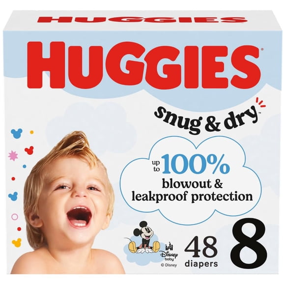 Pañales Huggies Snug & Dry Talla 8 Paquete de 48