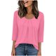 thumbnail image 1 of Camiseta de Manga 3/4 Impresa de Moda Casual de Ajuste Suelto de la Mujer de Verano Cómoda Primavera Y Verano, 1 of 6