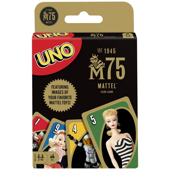 UNO Mattel 75th Anniversary Card Game for 7 Year Olds & Up