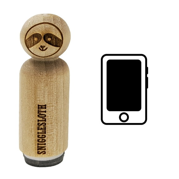 Retro Smart Phone Rubber Stamp for Scrapbooking Crafting Stamping - Mini 1/2 Inch