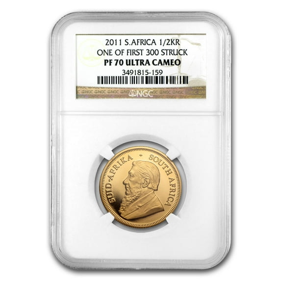2011 South Africa 1/2 oz Gold Krugerrand PF-70 NGC