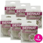 Bernat Faux Fur Pompom 1 Count - Grey Linx, Multipack of 6