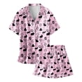 thumbnail image 5 of MIASHUI Ensemble de Pyjama de Pâques 2 Pcs Garçon Fille Haut à Manches Courtes et Pantalon Tenue de Nuit, Rose, 2-3 Ans, 5 of 5