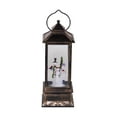 thumbnail image 3 of Alpine Corporation Lantern Snowman Snow Globe with LED Light, Brushed Bronze, 3 of 14