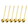 thumbnail image 1 of Unique Bargains 6Pack 5' Stainless Steel Espresso Spoons Mini Coffee Spoon Teaspoon, Gold, 1 of 4
