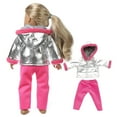 thumbnail image 2 of Pink 18 Inch Doll Clothes Set Jacket And Pants For 40 Cm Dolls Christmas Outfit Costume Accessory, 2 of 6