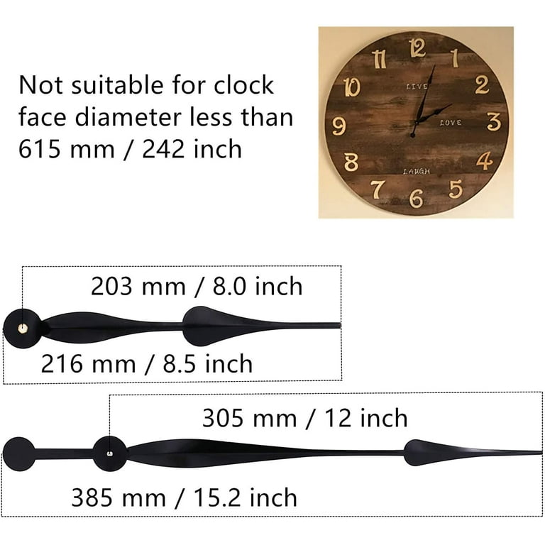 Large clock hands and mechanism best sale