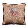 thumbnail image 3 of Funda de almohada de jacquard con estampado de flores de lujo Strade Fareast Limited Estilo B 48 cm x 48 cm, 3 of 8