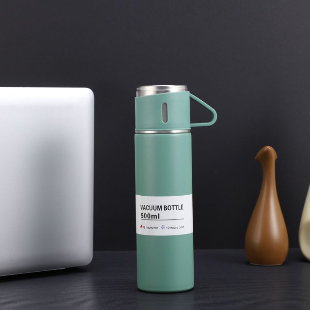 Taza térmica de acero inoxidable 304, de alto valor de color, una taza, tres tapas, tres piezas, taza creativa, caja de regalo, taza de regalo