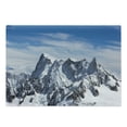 thumbnail image 1 of Landscape Cutting Board, Picturesque Mont Blanc Cliff to Clouds Idyllic Environment Trekking Landmark, Decorative Tempered Glass Cutting and Serving Board, Large Size, White Blue, by Ambesonne, 1 of 1