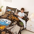 thumbnail image 3 of Castle Fairy Cute Camping Bear Queen Sheet Sets 4 Pieces for Kids, Whimsical RV Tent Bed Set for Bedroom, Brown Blue, 3 of 6