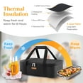 thumbnail image 2 of Insulated Casserole Carrier for Hot or Cold Food, Lasagna Lugger Tote for Potluck Parties/Picnic/Cookouts, Fits 9"×13" Baking Dish, Black, 2 of 7