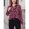thumbnail image 3 of Weardear Blouses for Women, Long Sleeve Button Down Shirts Dressy Casual Print Tops, 3 of 5
