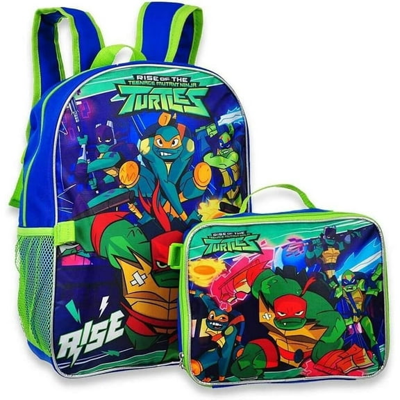Teenage Mutant Ninja Turtles by Ruz Kids Adjustable Straps Backpack with Removable Lunch Bag
