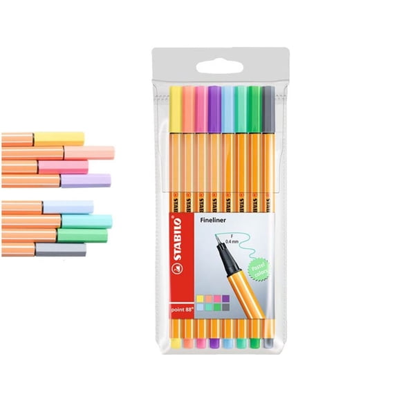 Estuche Con 8 Rotuladores Point 88 Colores Pastel LA ESTILOGRAFICA 88801